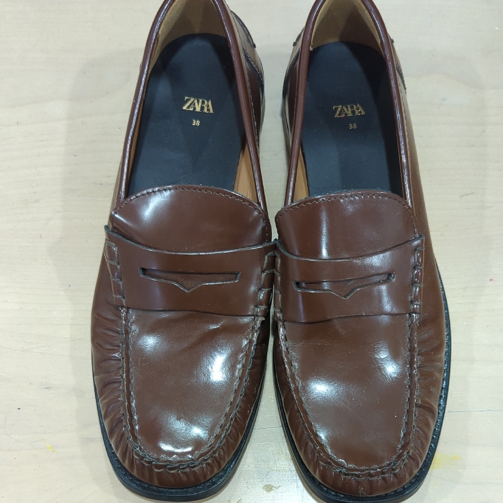 Zara Women's Brown Moccasin Shoes